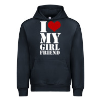 Navy i heart my girlfriend shirt Urban Hoodie - artisFamous