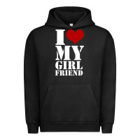 Pigment Black i heart my girlfriend shirt Urban Hoodie - artisFamous