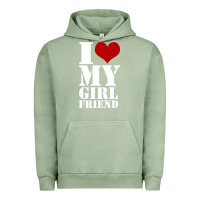 Pigment Oil Green i heart my girlfriend shirt Urban Hoodie - artisFamous