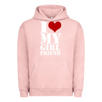 Pigment Salmon i heart my girlfriend shirt Urban Hoodie - artisFamous