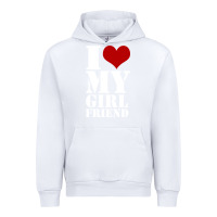 White i heart my girlfriend shirt Urban Hoodie - artisFamous