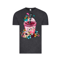 Vintage Black Mexican Day Of The Dead Skulls Coffee Cup Vintage Tee - FaDigitalArtStudio
