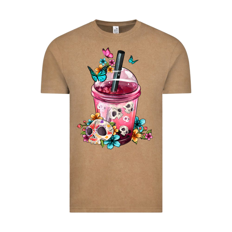 Mexican Day Of The Dead Skulls Coffee Cup Vintage Tee by FaDigitalArtStudio | Teevron