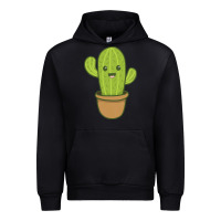 Black happy cactus hug me please Urban Hoodie - artisFamous