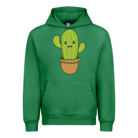 Emerald happy cactus hug me please Urban Hoodie - artisFamous