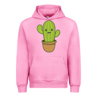 Fuchsia Pink happy cactus hug me please Urban Hoodie - artisFamous