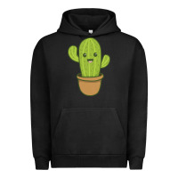Pigment Black happy cactus hug me please Urban Hoodie - artisFamous