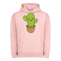 Pigment Salmon happy cactus hug me please Urban Hoodie - artisFamous