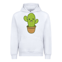 White happy cactus hug me please Urban Hoodie - artisFamous