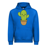 Cobalt happy cactus hug me please Urban Hoodie - artisFamous