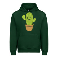 Forest Green happy cactus hug me please Urban Hoodie - artisFamous