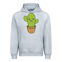 Heather Grey happy cactus hug me please Urban Hoodie - artisFamous