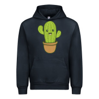 Navy happy cactus hug me please Urban Hoodie - artisFamous