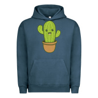 Pigment Midnight Navy happy cactus hug me please Urban Hoodie - artisFamous