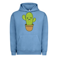 Pigment Pebble Blue happy cactus hug me please Urban Hoodie - artisFamous