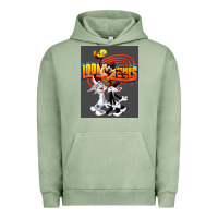 Pigment Oil Green cartoon Urban Hoodie - artisFamous