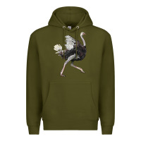 Army Green Ostrich Premium Hoodie - LillyAllenDesigns