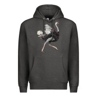 Charcoal Heather Ostrich Premium Hoodie - LillyAllenDesigns