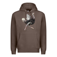 Coffee Ostrich Premium Hoodie - LillyAllenDesigns