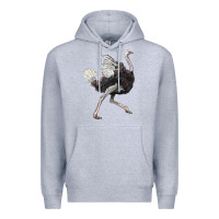 Heather Grey Ostrich Premium Hoodie - LillyAllenDesigns