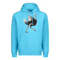 Ocean Blue Ostrich Premium Hoodie - LillyAllenDesigns