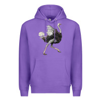 Purple Ostrich Premium Hoodie - LillyAllenDesigns