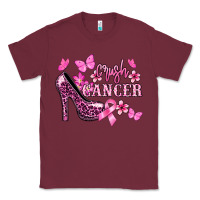 Burgundy Crush Cancer with high heels Cancer Awareness Classic Tee - HowdyJamesFarm