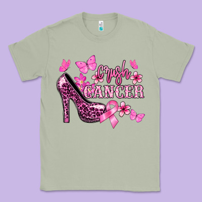 Crush Cancer With High Heels Cancer Awareness Classic Tee Designed By Howdyjamesfarm