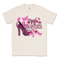 Natural Crush Cancer with high heels Cancer Awareness Classic Tee - HowdyJamesFarm