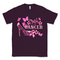 Plum Crush Cancer with high heels Cancer Awareness Classic Tee - HowdyJamesFarm