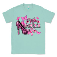 Seafoam Crush Cancer with high heels Cancer Awareness Classic Tee - HowdyJamesFarm