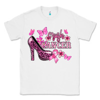 White Crush Cancer with high heels Cancer Awareness Classic Tee - HowdyJamesFarm