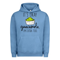 Pigment Pebble Blue its okay guacamole im extra too Urban Hoodie - artisFamous