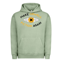 Pigment Oil Green make orwell fiction again Urban Hoodie - artisFamous