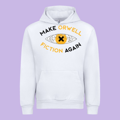 Make Orwell Fiction Again Urban Hoodie Designed By Artisfamous
