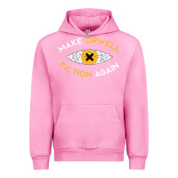 Fuchsia Pink make orwell fiction again Urban Hoodie - artisFamous