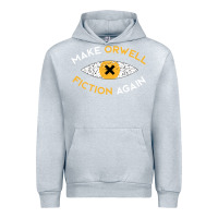 Heather Grey make orwell fiction again Urban Hoodie - artisFamous