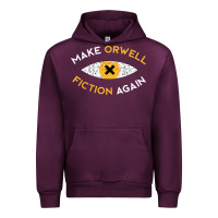 Mauve Wine make orwell fiction again Urban Hoodie - artisFamous