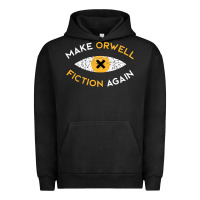 Pigment Black make orwell fiction again Urban Hoodie - artisFamous