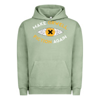 Pigment Oil Green make orwell fiction again Urban Hoodie - artisFamous