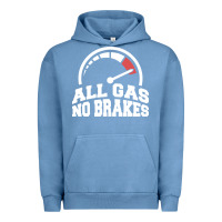 Pigment Pebble Blue all gas no brakes Urban Hoodie - artisFamous