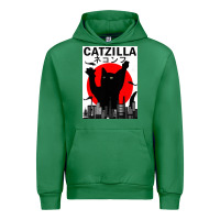 Emerald vintage catzilla japanese sunset style Urban Hoodie - artisFamous