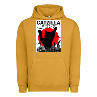 Pigment Peanut Butter vintage catzilla japanese sunset style Urban Hoodie - artisFamous