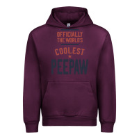 Mauve Wine Officially The World's Coolest Peepaw | Mens Gift Urban Hoodie - artisFamous