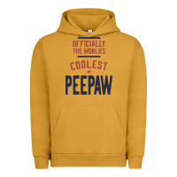 Pigment Peanut Butter Officially The World's Coolest Peepaw | Mens Gift Urban Hoodie - artisFamous