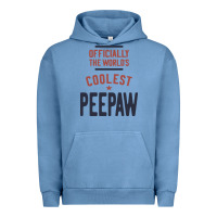 Pigment Pebble Blue Officially The World's Coolest Peepaw | Mens Gift Urban Hoodie - artisFamous