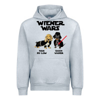 Heather Grey wiener wars funny dachshund Urban Hoodie - artisFamous