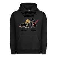 Pigment Black wiener wars funny dachshund Urban Hoodie - artisFamous