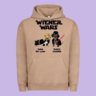 Wiener Wars Funny Dachshund Urban Hoodie Designed By Artisfamous