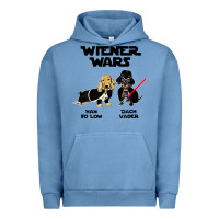 Pigment Pebble Blue wiener wars funny dachshund Urban Hoodie - artisFamous